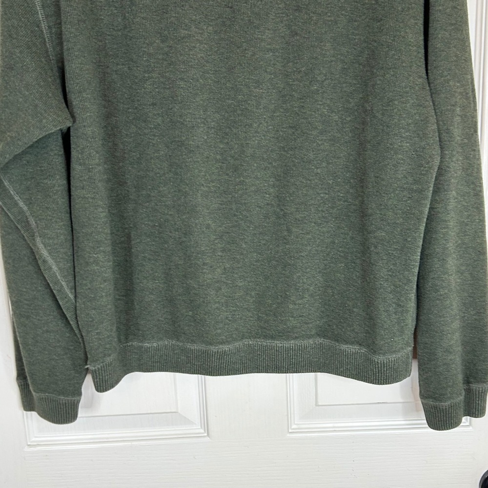 CREMIEUX Mens XL Green/Brown Reverseable 1/4 Zip Mock Neck Sweater Pullover LS - Picture 10 of 10
